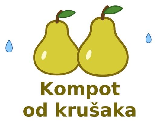 Naljepnica Kompot od krušaka s dvije kruške