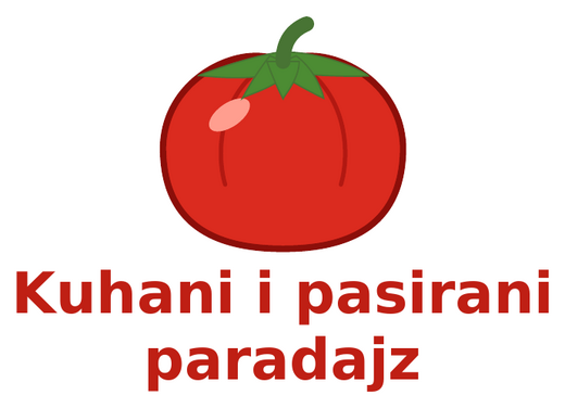 Naljepnica Kuhani i pasirani paradajz